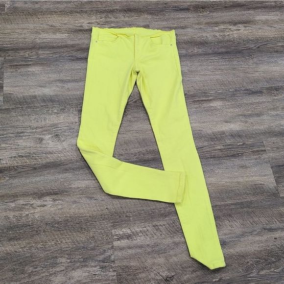 Joe's Jeans Mid-rise Maternity Skinny In Lemon